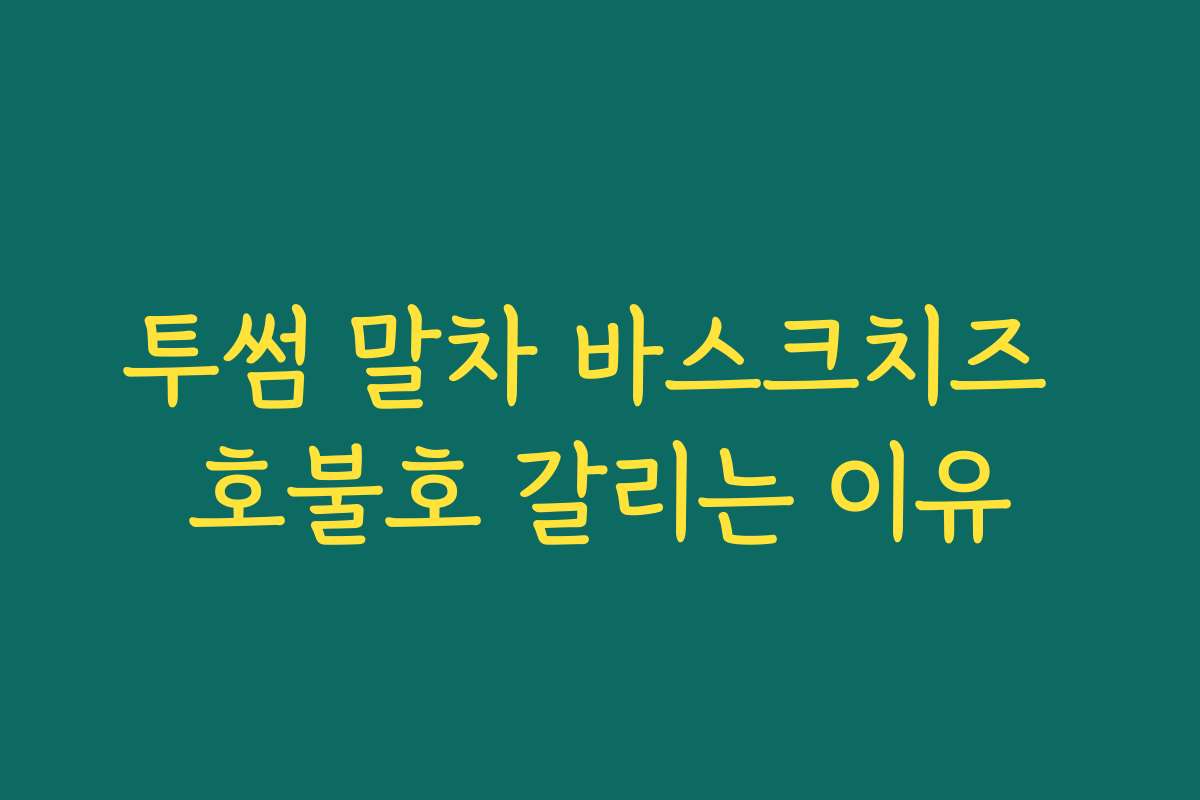 투썸 말차 바스크치즈 호불호 갈리는 이유