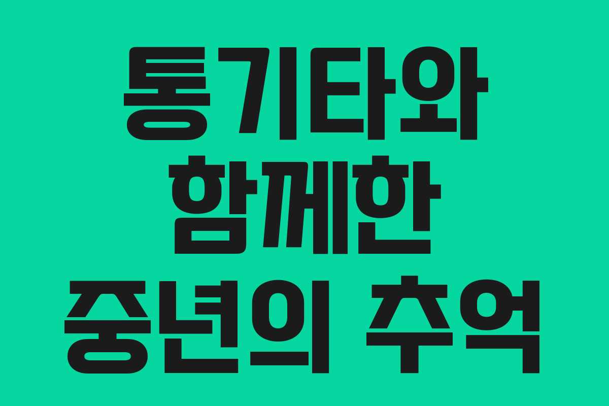 통기타와 함께한 중년의 추억