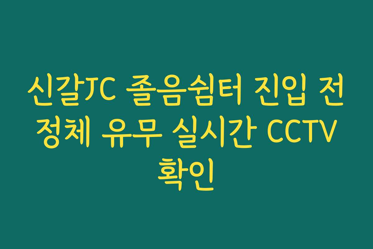 신갈JC 졸음쉼터 진입 전 정체 유무 실시간 CCTV 확인