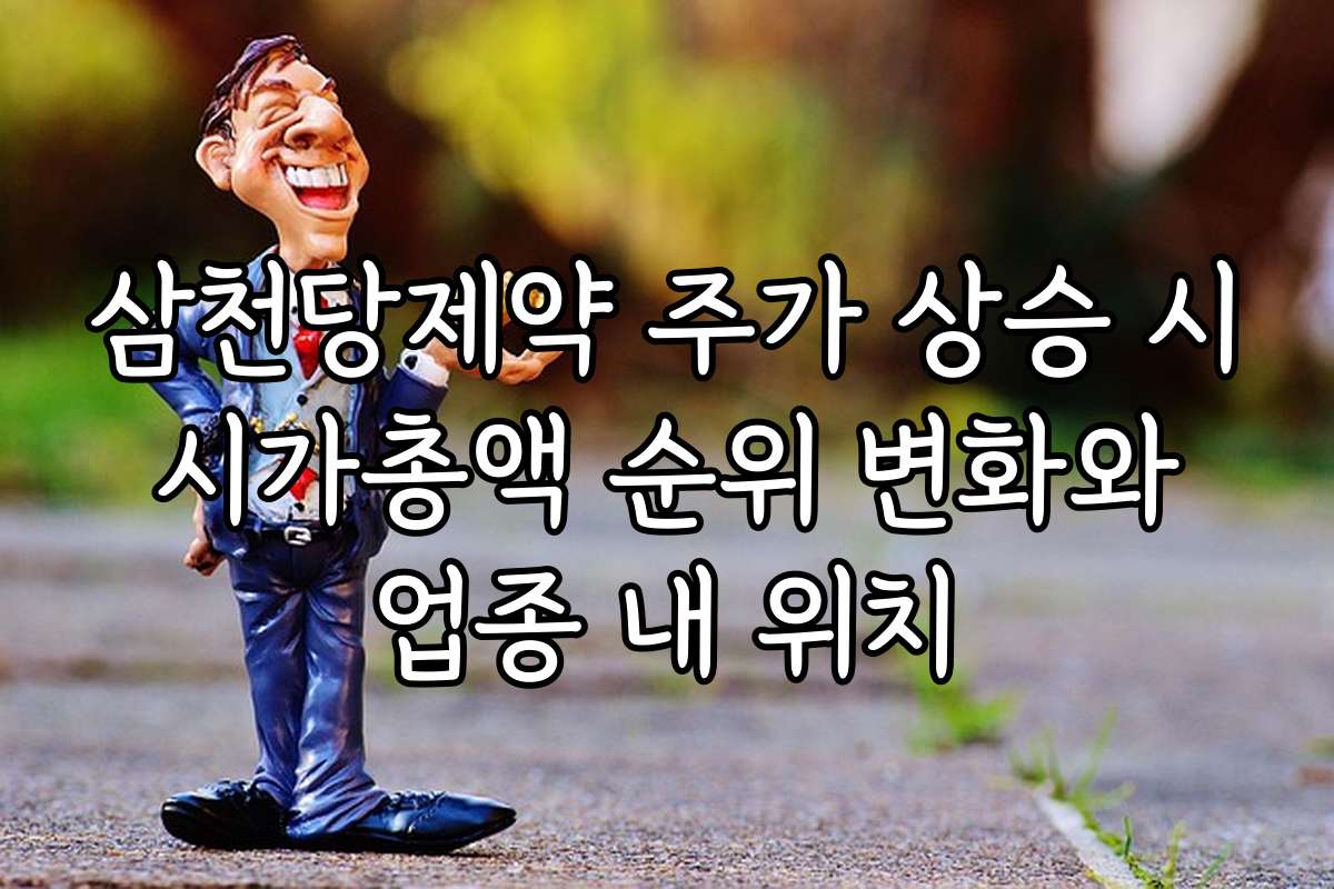 삼천당제약 주가 상승 시 시가총액 순위 변화와 업종 내 위치