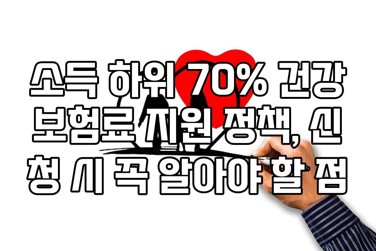 소득 하위 70% 건강보험료 지원 정책, 신청 시 꼭 알아야 할 점