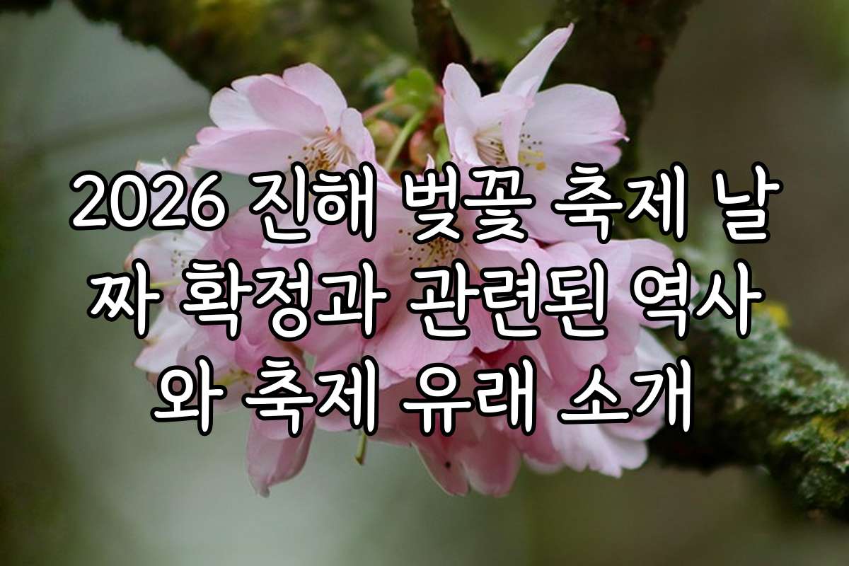 2026 진해 벚꽃 축제 날짜 확정과 관련된 역사와 축제 유래 소개