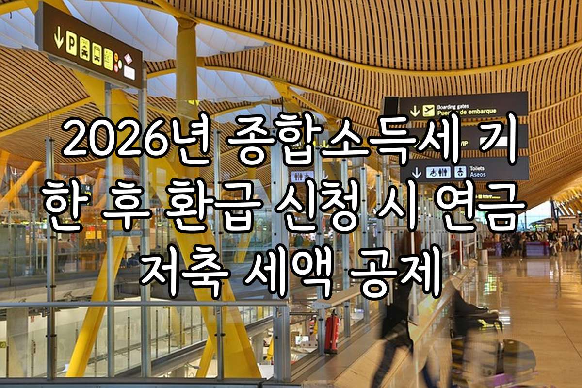 2026년 종합소득세 기한 후 환급 신청 시 연금 저축 세액 공제
