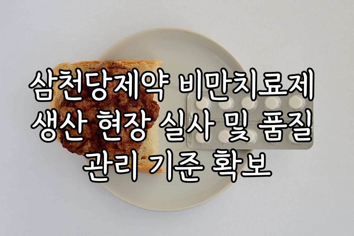 삼천당제약 비만치료제 생산 현장 실사 및 품질 관리 기준 확보