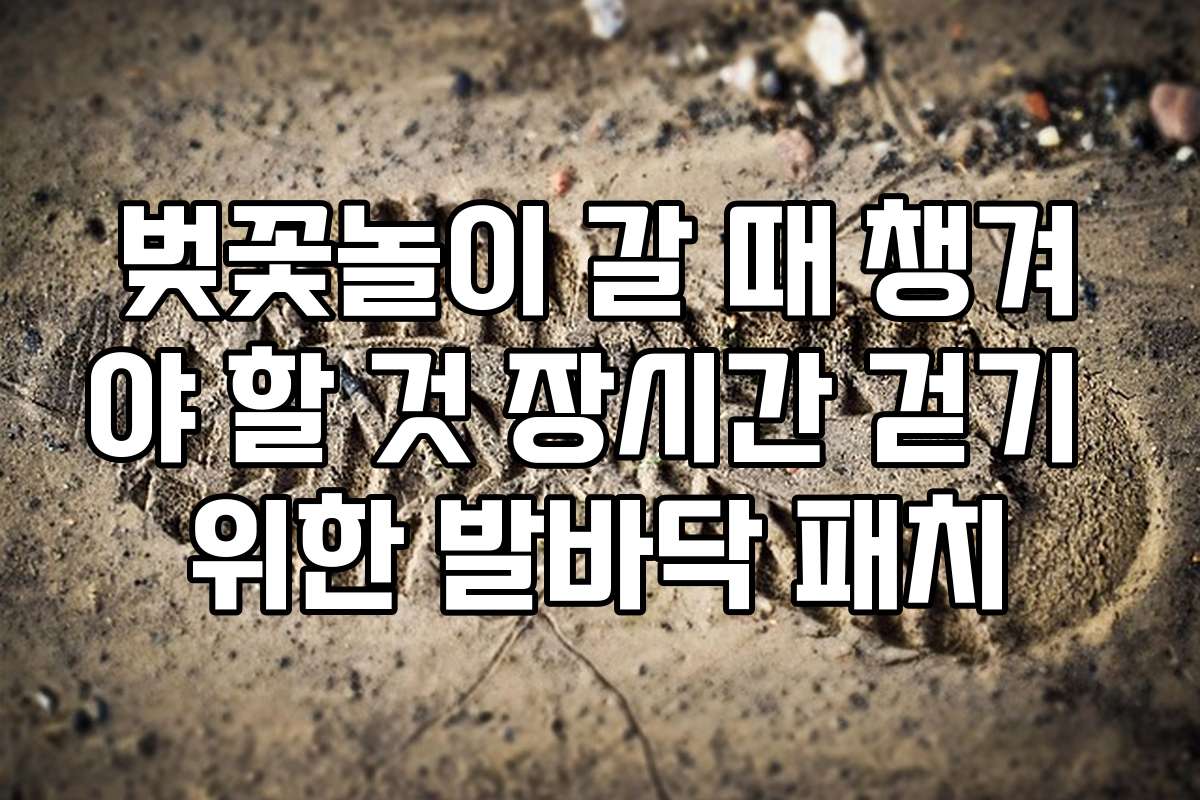 벚꽃놀이 갈 때 챙겨야 할 것 장시간 걷기 위한 발바닥 패치
