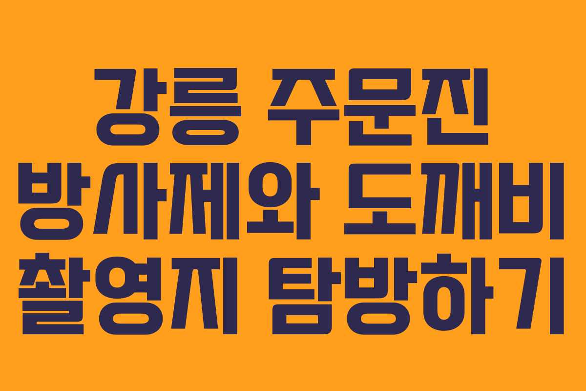 강릉 주문진 방사제와 도깨비 촬영지 탐방하기