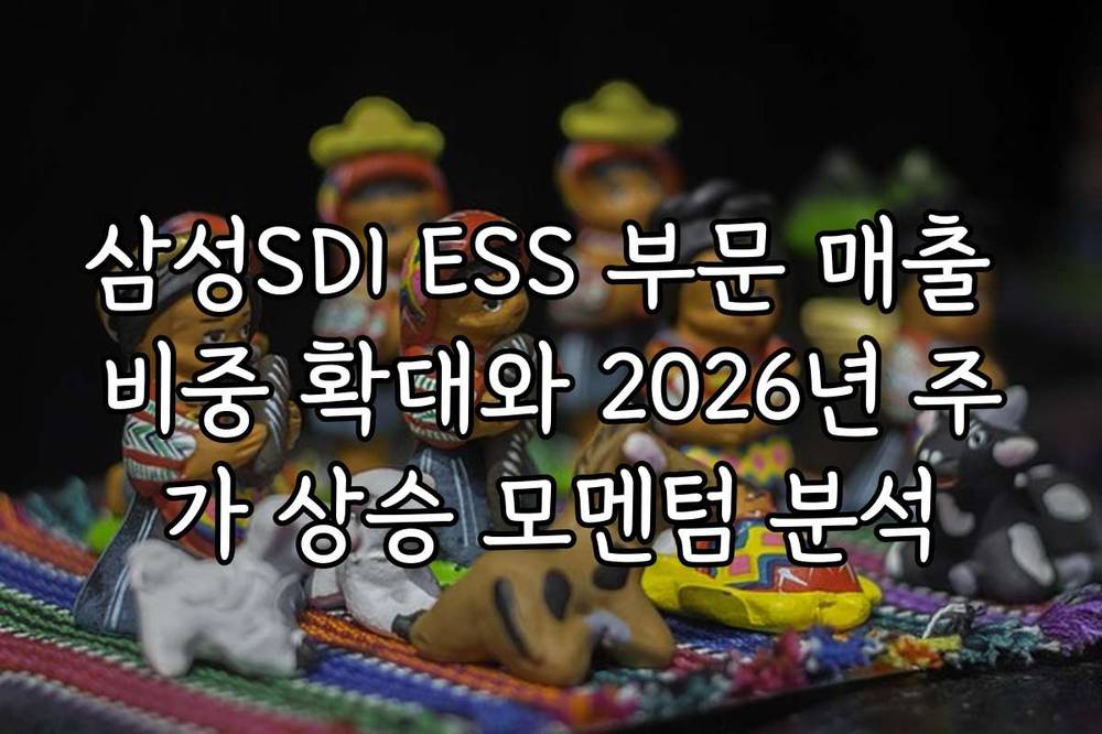삼성SDI ESS 부문 매출 비중 확대와 2026년 주가 상승 모멘텀 분석
