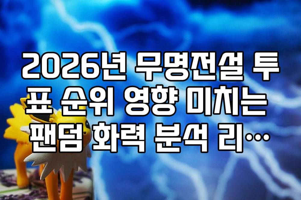 2026년 무명전설 투표 순위 영향 미치는 팬덤 화력 분석 리포트