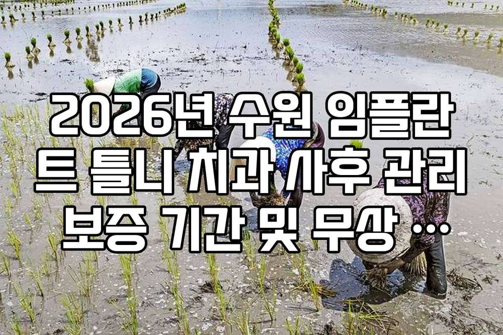 2026년 수원 임플란트 틀니 치과 사후 관리 보증 기간 및 무상 수리 범위