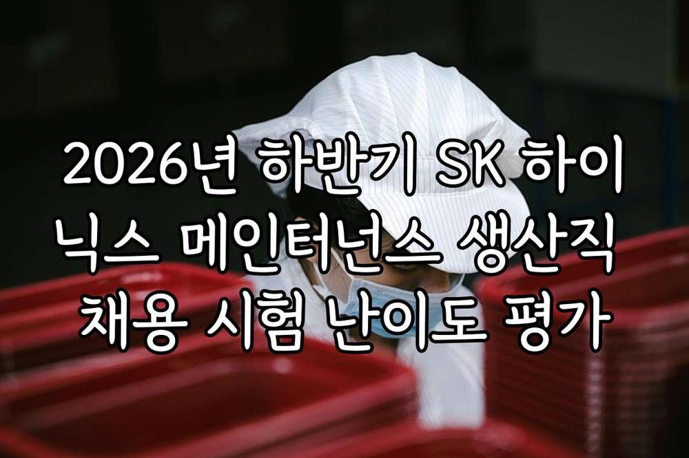 2026년 하반기 SK 하이닉스 메인터넌스 생산직 채용 시험 난이도 평가