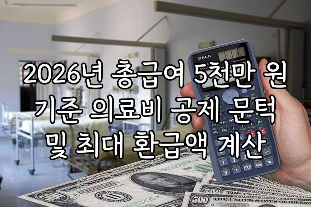 2026년 총급여 5천만 원 기준 의료비 공제 문턱 및 최대 환급액 계산
