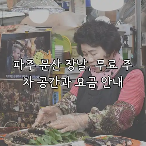 파주 문산 장날, 무료 주차 공간과 요금 안내