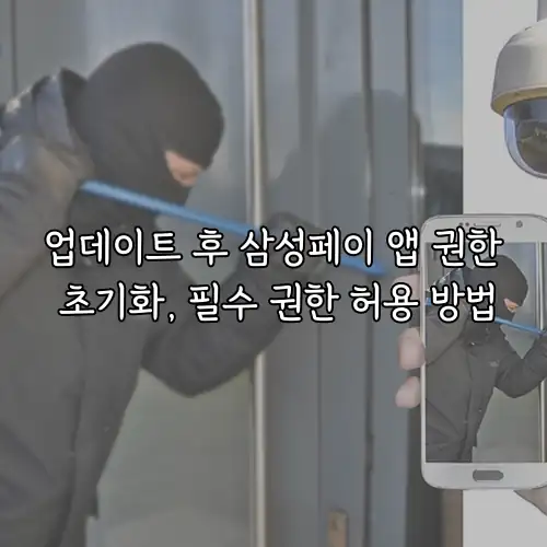 업데이트 후 삼성페이 앱 권한 초기화, 필수 권한 허용 방법