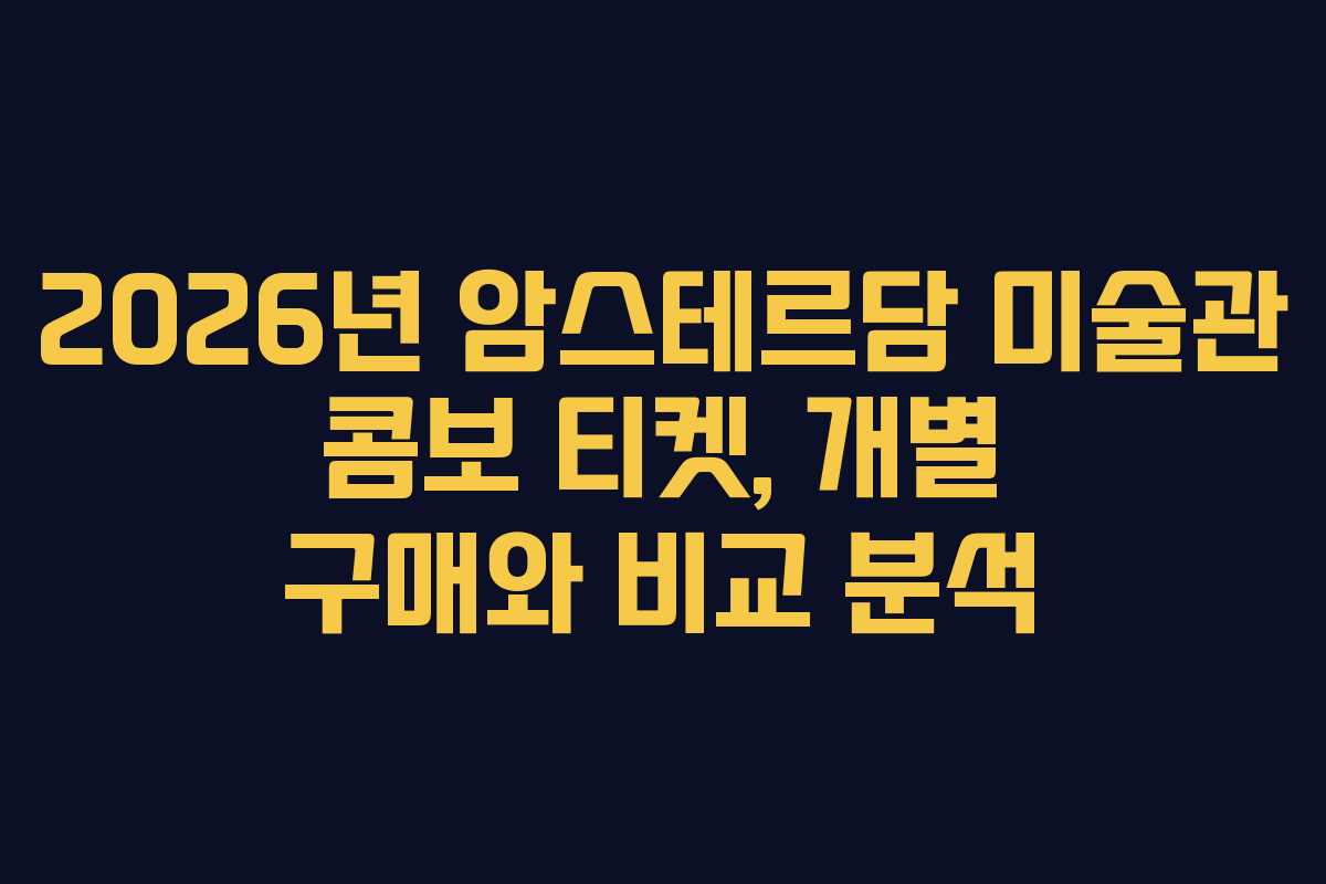 2026년-암스테르담-미술관-콤보-티켓,-개별-구매와-비교-분석