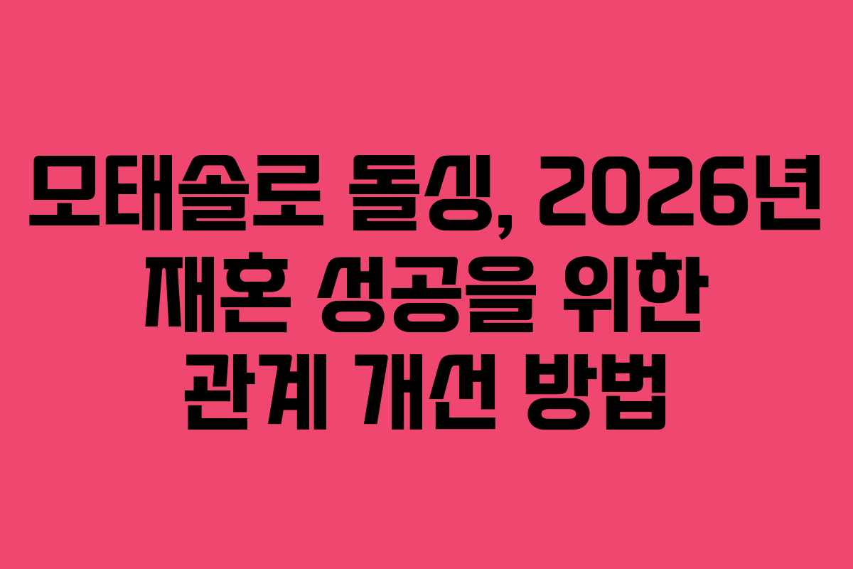 모태솔로-돌싱,-2026년-재혼-성공을-위한-관계-개선-방법