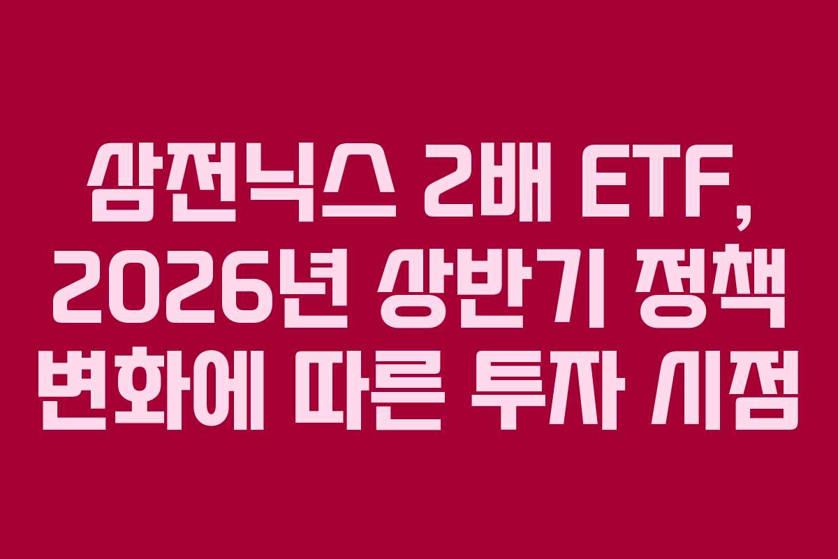 삼전닉스-2배-ETF,-2026년-상반기-정책-변화에-따른-투자-시점