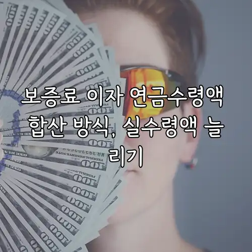 보증료 이자 연금수령액 합산 방식, 실수령액 늘리기