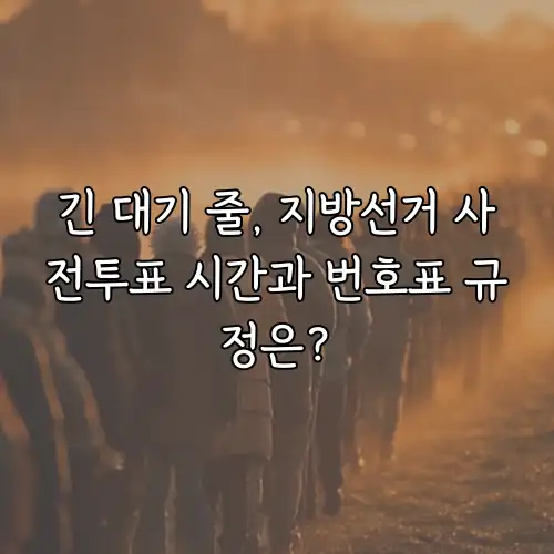 긴 대기 줄, 지방선거 사전투표 시간과 번호표 규정은?