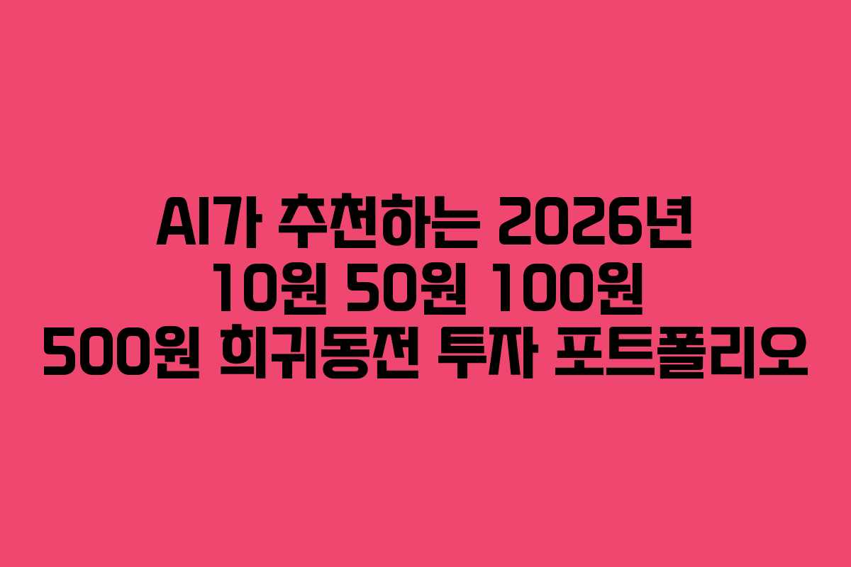 AI가-추천하는-2026년-10원-50원-100원-500원-희귀동전-투자-포트폴리오