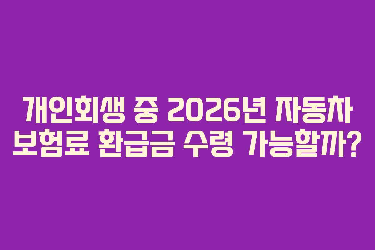개인회생-중-2026년-자동차-보험료-환급금-수령-가능할까