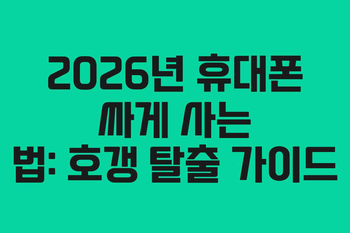 2026년-휴대폰-싸게-사는-법-호갱-탈출-가이드