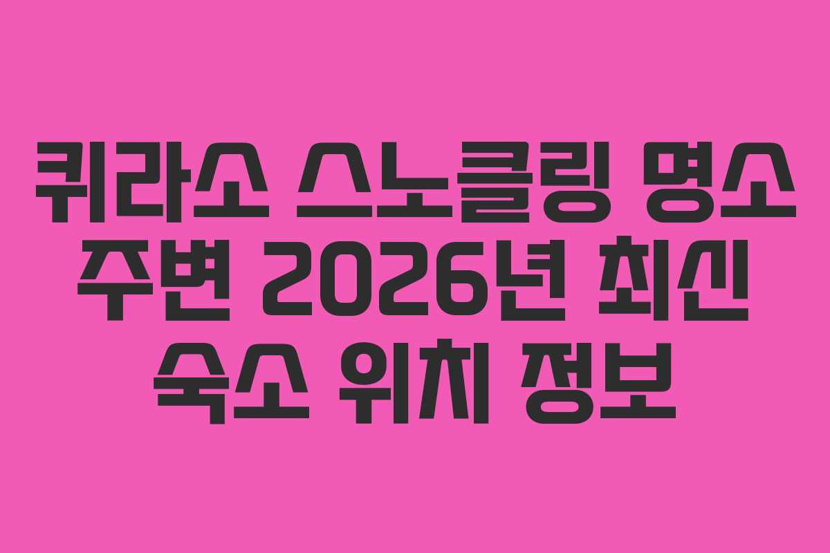 퀴라소-스노클링-명소-주변-2026년-최신-숙소-위치-정보